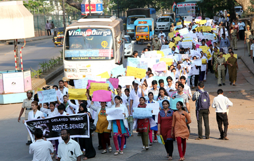 Protest against delhi rape in Mangalore